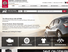 Tablet Screenshot of empirelakewoodnissanparts.com